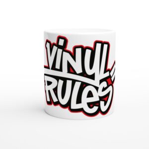 White  Vinyl Rules 11oz Ceramic Mug